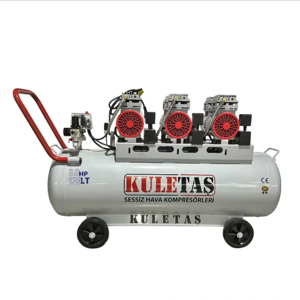 Kuletaş 120 Litre 3 HP Alüminyum Tanklı Sessiz Hava Kompresörü ürün görseli 1