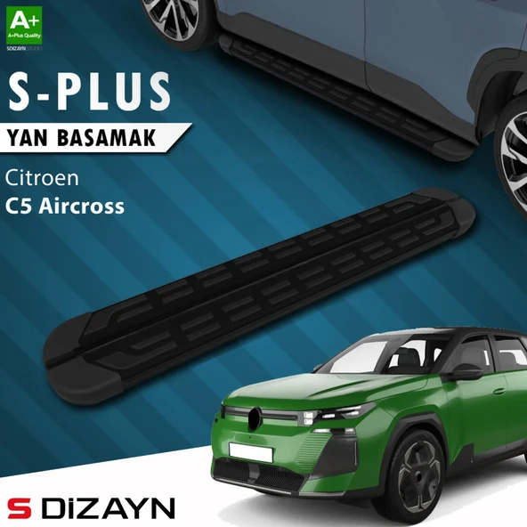 S-Dizayn Citroen C5 Aircross 2 Hybrid Benzinli S-Plus Siyah Yan Basamak 193 Cm 2025 Üzeri A+ Kalite ürün görseli 1