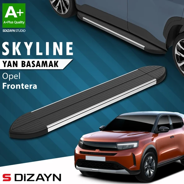 S-Dizayn Opel Frontera Skyline Krom Yan Basamak 183 Cm 2024 Üzeri A+ Kalite ürün görseli 1