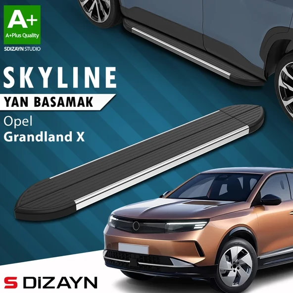 S-Dizayn Opel Grandland 2 Elektrikli Skyline Krom Yan Basamak 193 Cm 2024 Üzeri A+ Kalite ürün görseli 1