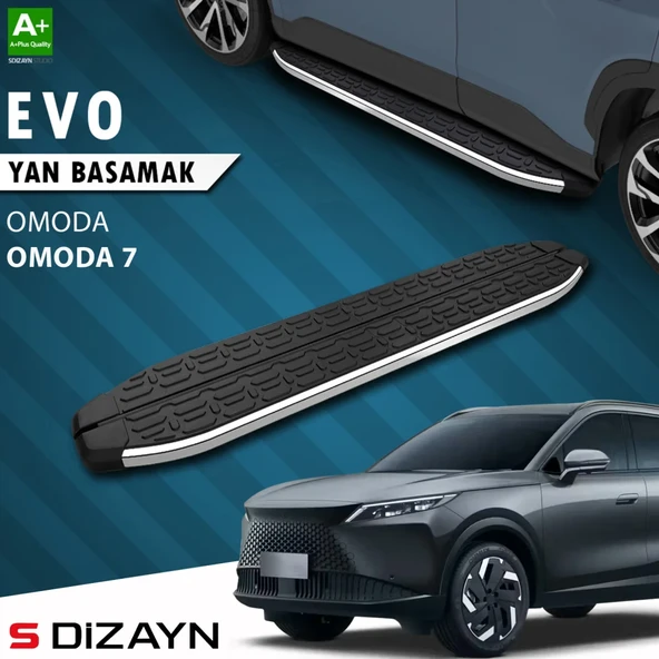 S-Dizayn Omoda Omoda7 Evo Krom Yan Basamak 183 Cm 2025 Üzeri A+ Kalite ürün görseli 1