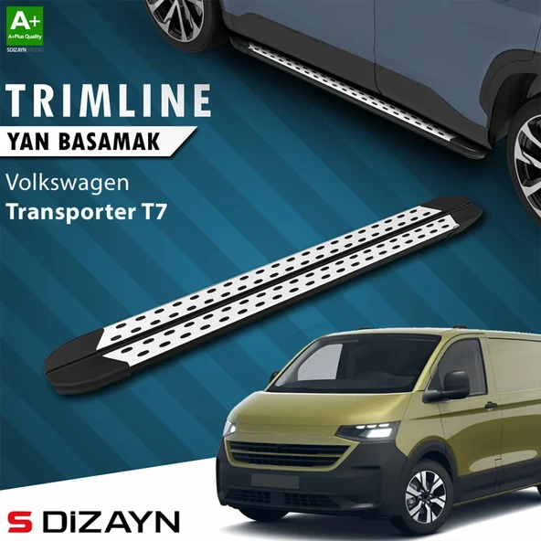 S-Dizayn VW Transporter T7 Uzun Şase TrimLine Gri Yan Basamak 263 Cm 2024 Üzeri ürün görseli 1