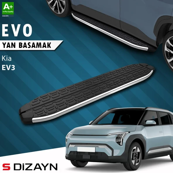 S-Dizayn Kia EV3 Evo Krom Yan Basamak 183 Cm 2025 Üzeri A+ Kalite ürün görseli 1