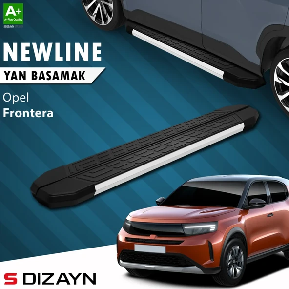 S-Dizayn Opel Frontera NewLine Aluminyum Yan Basamak 183 Cm 2024 Üzeri A+ Kalite ürün görseli 1