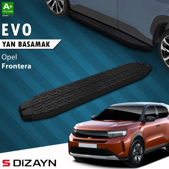 S-Dizayn Opel Frontera Evo Siyah Yan Basamak 183 Cm 2024 Üzeri A+ Kalite ürün görseli 1