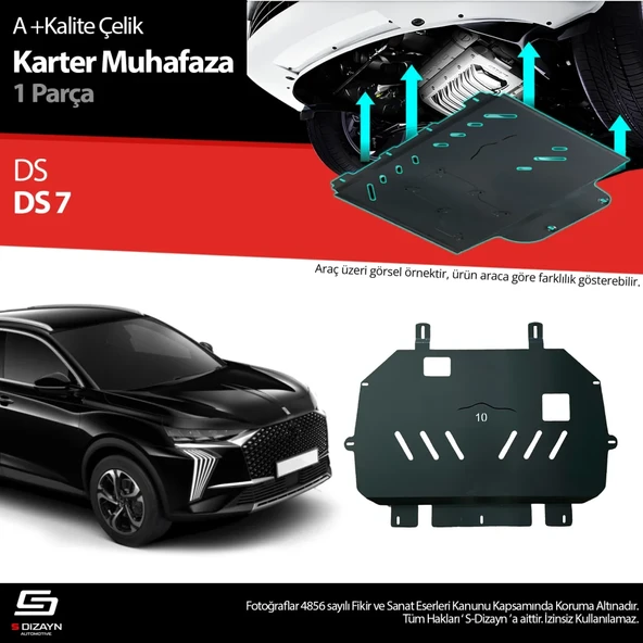 S-Dizayn DS DS7 Çelik Karter Muhafaza Koruma 2017 Üzeri A+ Kalite ürün görseli 1