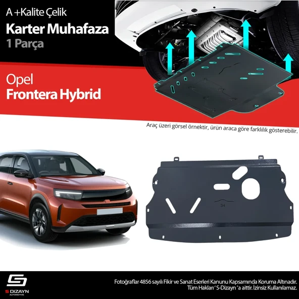S-Dizayn Opel Frontera Çelik Karter Muhafaza Koruma 2024 Üzeri A+ Kalite ürün görseli 1