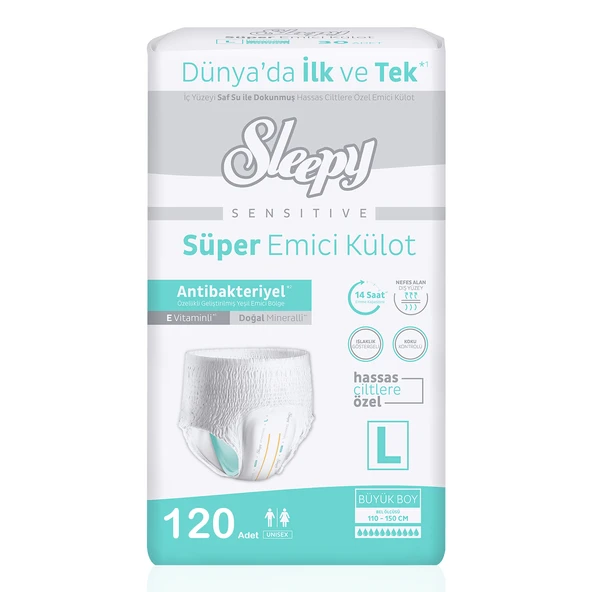 Sleepy Hasta Bezi Yetişkin Emici Külot L - Büyük - Large 120 Adet (4PKx30) ürün görseli 1
