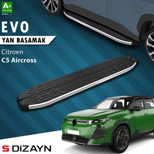 S-Dizayn Citroen C5 Aircross 2 Hybrid Benzinli Evo Krom Yan Basamak 193 Cm 2025 Üzeri A+ Kalite ürün görseli 1