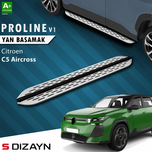 S-Dizayn Citroen C5 Aircross 2 Hybrid Benzinli OEM Still Pro V1 Aluminyum Yan Basamak 193 Cm 2025 Üzeri A+ Kalite ürün görseli 1