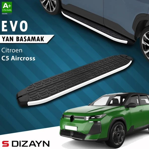 S-Dizayn Citroen C5 Aircross 2 Hybrid Benzinli Evo Aluminyum Yan Basamak 193 Cm 2025 Üzeri A+ Kalite ürün görseli 1