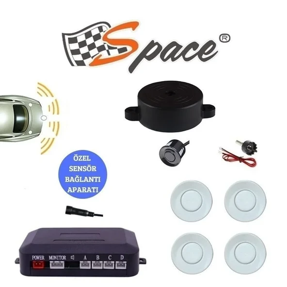 Space Ses İkazlı Park Sensörü 22 Mm Beyaz / Gupr10-B ürün görseli 1
