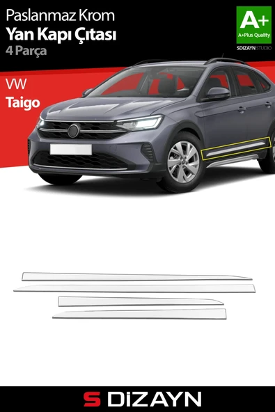 S-Dizayn Volkswagen Taigo Krom Yan Kapı Çıtası 4 Prç 2020 Üzeri A+ Kalite ürün görseli 1