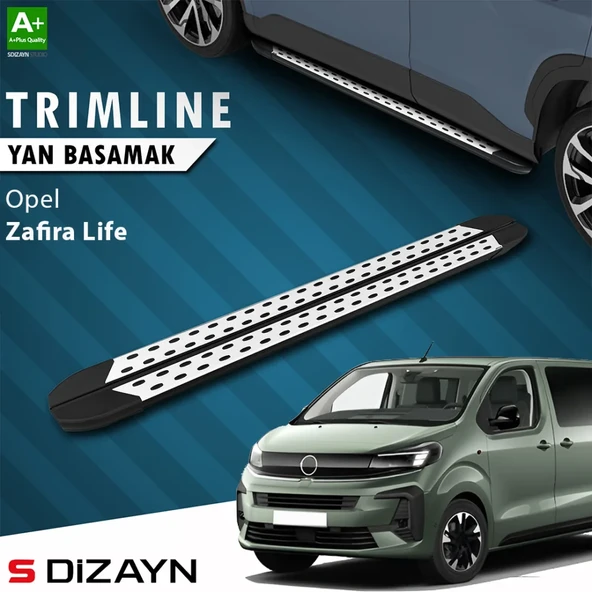 S-Dizayn Opel Zafira Life Uzun Şase TrimLine Gri Yan Basamak 248 Cm 2020 Üzeri ürün görseli 1