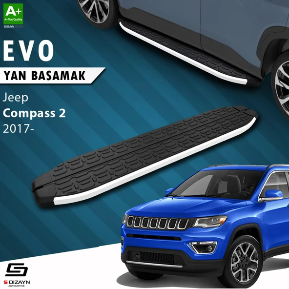 Jeep Compass 2 Evo Aluminyum Yan Basamak 173 Cm 2017 Üzeri ürün görseli 1