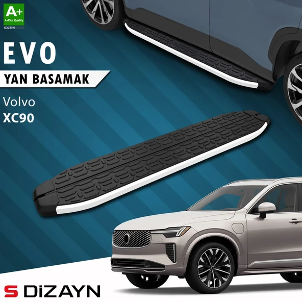 S-Dizayn Volvo XC90 Makyajlı Benzinli Evo Aluminyum Yan Basamak 203 Cm 2024 Üzeri A+ Kalite ürün görseli 1