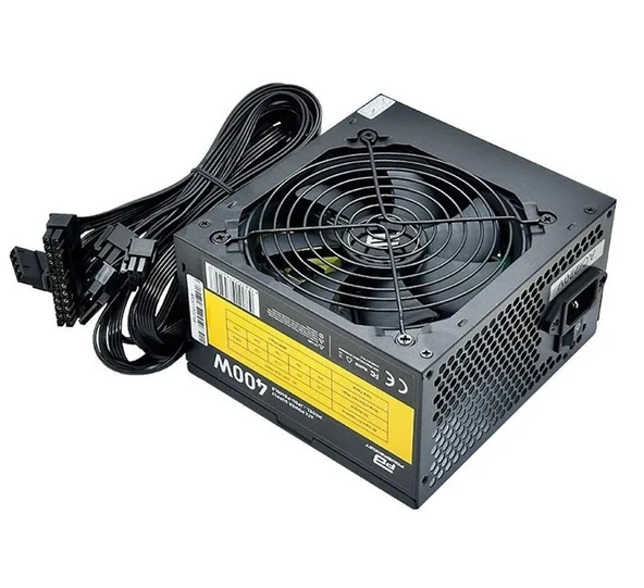 PowerBoost PB400LR 400W 1-PCI-E 6 Pin 12cm Siyah Fanlı ATX Power Supply (Retail Box) ürün görseli 1