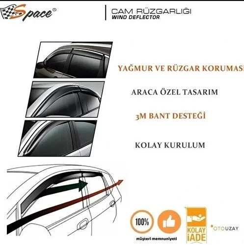 Cam Rüzgarlığı 1.2Mm Seat/Ibiza 2009-2014 4'Lü Set / Caru371 ürün görseli 1
