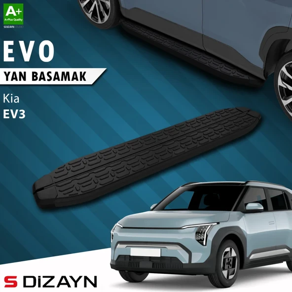 S-Dizayn Kia EV3 Evo Siyah Yan Basamak 183 Cm 2025 Üzeri A+ Kalite ürün görseli 1