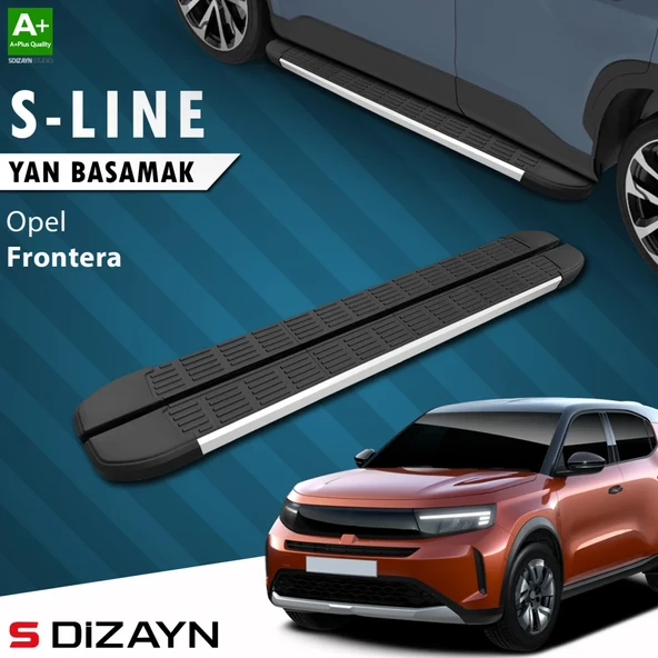 S-Dizayn Opel Frontera S-Line Aluminyum Yan Basamak 183 Cm 2024 Üzeri A+ Kalite ürün görseli 1