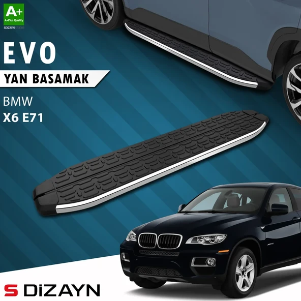S-Dizayn Bmw X6 E71 Evo Krom Yan Basamak 193 Cm 2008-2014 A+ Kalite ürün görseli 1