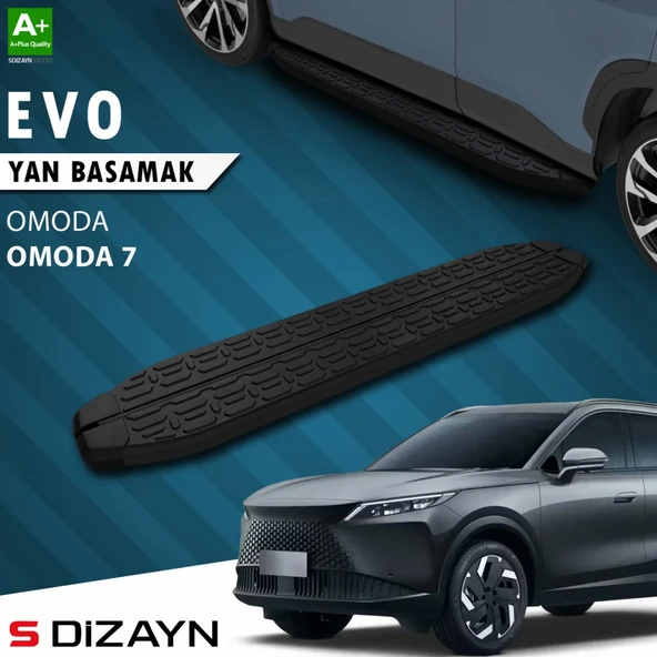 S-Dizayn Omoda Omoda7 Evo Siyah Yan Basamak 183 Cm 2025 Üzeri A+ Kalite ürün görseli 1