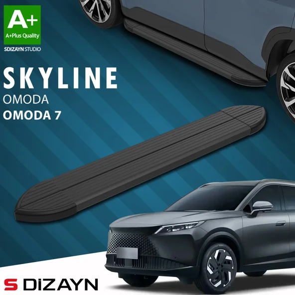 S-Dizayn Omoda Omoda7 Skyline Siyah Yan Basamak 183 Cm 2025 Üzeri A+ Kalite ürün görseli 1