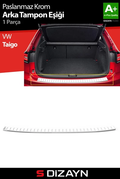 S-Dizayn VW Taigo Krom Arka Tampon Eşiği 2020 Üzeri A+ Kalite ürün görseli 1