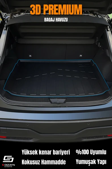 S-Dizayn Dacia Lodgy 3D Pro Bagaj Havuzu 2012-2020 A+ Kalite ürün görseli 1