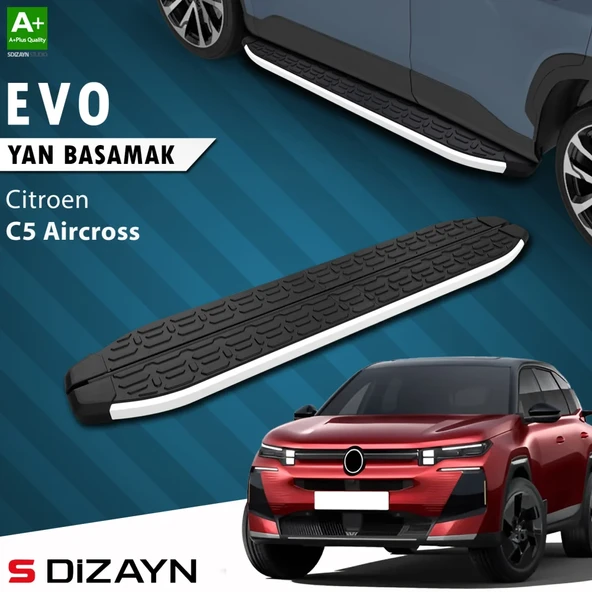 S-Dizayn Citroen E-C5 Aircross Elektrikli Evo Aluminyum Yan Basamak 193 Cm 2024 Üzeri A+ Kalite ürün görseli 1