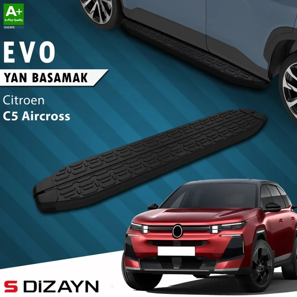 S-Dizayn Citroen E-C5 Aircross Elektrikli Evo Siyah Yan Basamak 193 Cm 2024 Üzeri A+ Kalite ürün görseli 1
