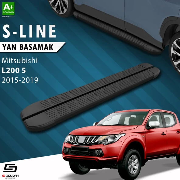 Mitsubishi L200 5 S-Line Siyah Yan Basamak 193 Cm 2015-2019 ürün görseli 1
