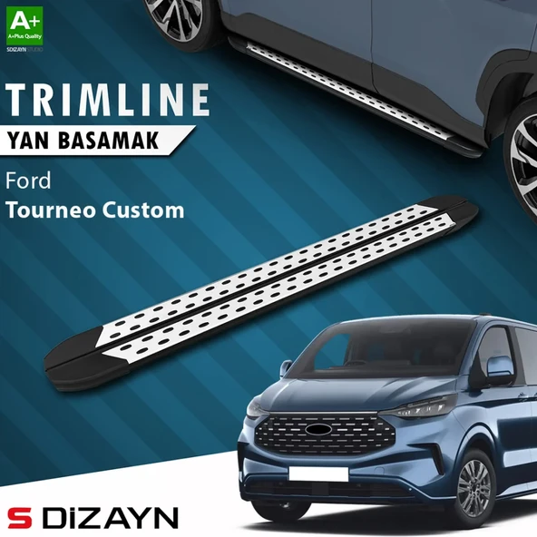 S-Dizayn Ford Tourneo Custom 2 Kısa Şase TrimLine Gri Yan Basamak 223 Cm 2023 Üzeri ürün görseli 1