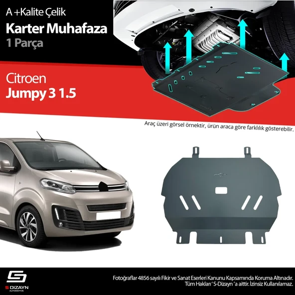 S-Dizayn Citroen Jumpy 1.5 Çelik Karter Muhafaza Koruma 2016 Üzeri A+ Kalite ürün görseli 1