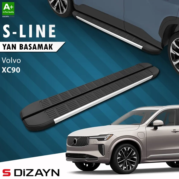 S-Dizayn Volvo XC90 Makyajlı Benzinli S-Line Aluminyum Yan Basamak 203 Cm 2024 Üzeri A+ Kalite ürün görseli 1