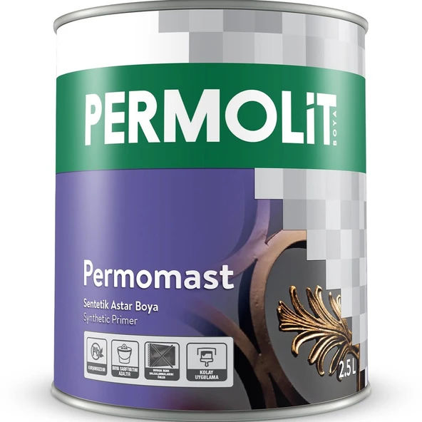 Permolit Sentetik Astar Boya BEYAZ 0.75 Lt. ürün görseli 1
