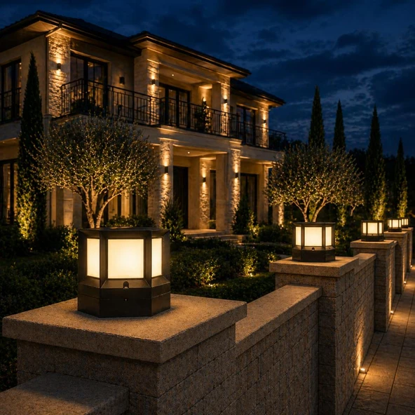 Zita Ultra6 Set Üstü Bahçe Aydınlatma Lambası – E27 Duy, IP54 Suya Dayanıklı, UV ve Darbelere Karşı Dayanıklı,Dış Mekan Bahçe Duvar Üstü Lamba ürün görseli 1