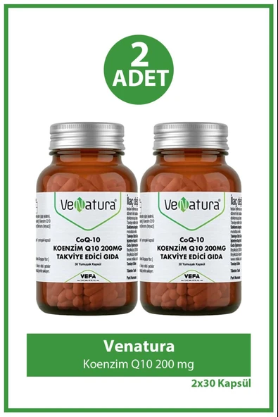 Venatura Koenzim Q10 200 mg 30 Kapsül 2 Adet ürün görseli 1