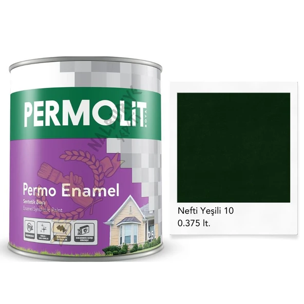 Permolit Enamel Sentetik Yağlı Boya NEFTİ YEŞİL 0.375 Lt. ürün görseli 1