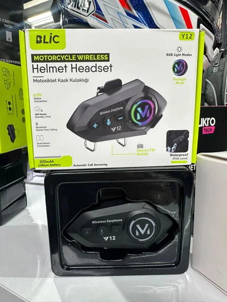 BLİC BLUETOOTH IŞIKLI İNTERCOM MODEL Y12 ürün görseli 1