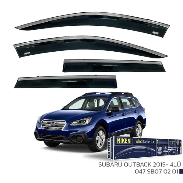 Subaru Outback 2015 Sonrası - Kromlu Cam Rüzgarlığı 4Lü Parça ürün görseli 1