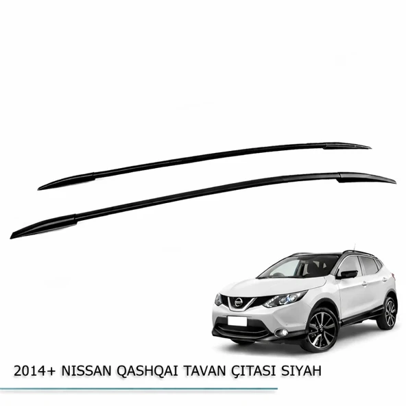 Nissan Qashqai 2014-2018 Tavan Çıtası Parlak Siyah ürün görseli 1