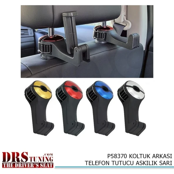 Koltuk Arkası Telefon Tutucu Askılık Kırmızı ürün görseli 1