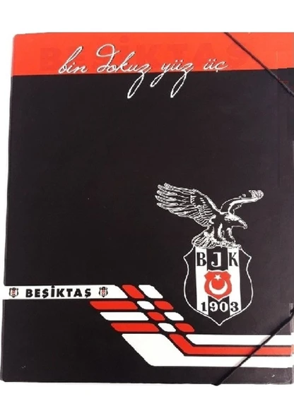 Beşiktaş Lastikli Karton Klasör Mor Ajans ürün görseli 1