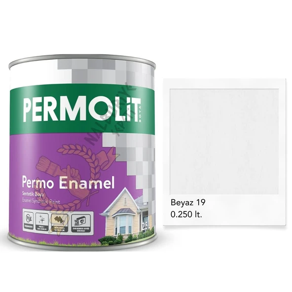Permolit Enamel Sentetik Yağlı Boya BEYAZ 0.250 Lt. ürün görseli 1