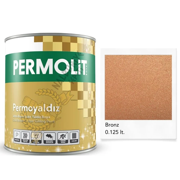 Permolit Isıya Dayanıklı Dekoratif Yaldız Boya BRONZ 0.125 Lt. ürün görseli 1