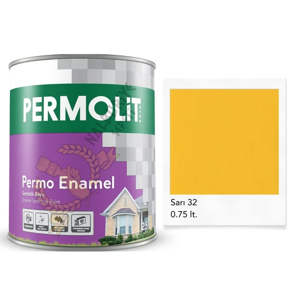 Permolit Enamel Sentetik Yağlı Boya SARI 0.75 Lt. ürün görseli 1