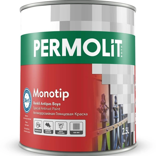 Permolit Monotip Astarlı Antipas Boya MOR 2.5 Lt. - Resim 2