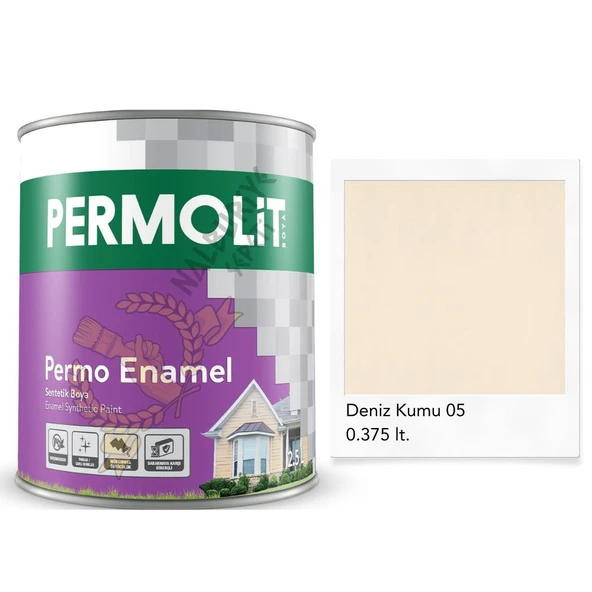 Permolit Enamel Sentetik Yağlı Boya DENİZ KUMU 0.375 Lt. ürün görseli 1