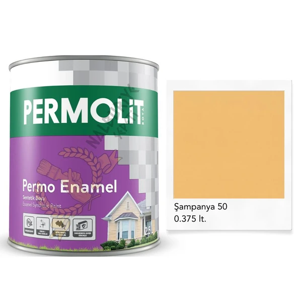 Permolit Enamel Sentetik Yağlı Boya ŞAMPANYA 0.375 Lt. ürün görseli 1
